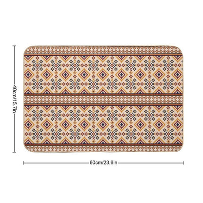 Pattern Seamless Pixel Art Ethnic Geometric for Fabric  Repositionable Bath Mat