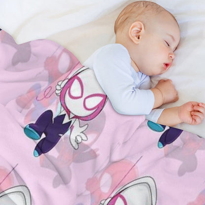 Cartoon Spider Ghost, Cute Baby Spidey Girl, Grl Pwr, Cartoon Ghost Premium Throw Blanket