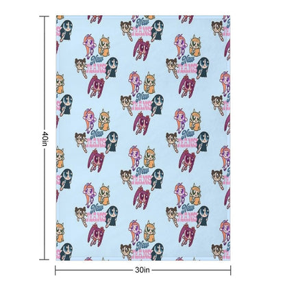 NewJeans Powerpuff Girls Lightweight Throw Blanket