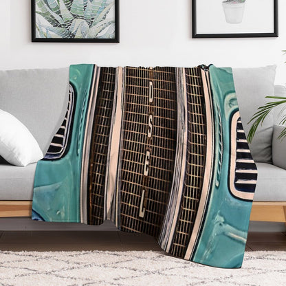 Ford Edsel Classic Car Grill And Logo Premium Throw Blanket