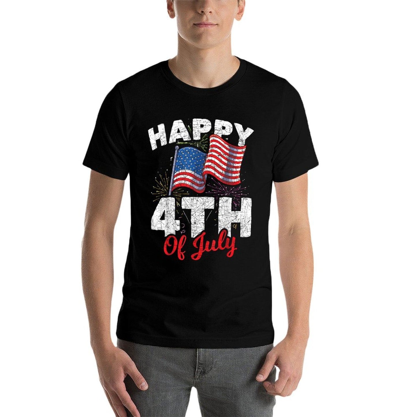 Happy 4th Of July Patriotic American US 4th Of July  Moisture-wicking T-Shirt