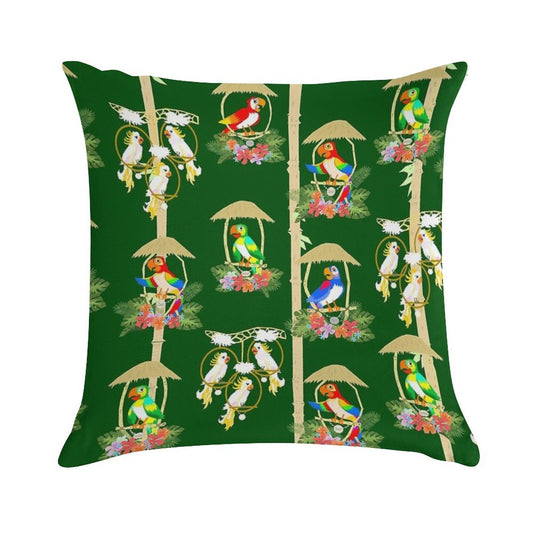 Tiki Room Birds Soft Skin-Friendly Throw Pillow