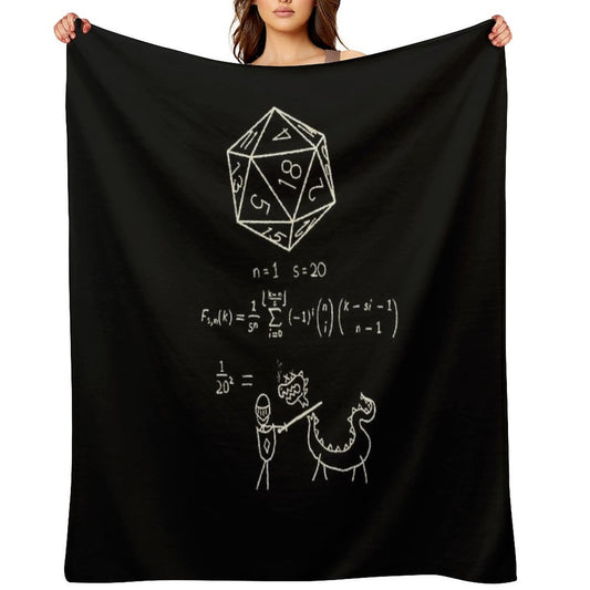The Science of 20 Sided Dice. Multi-functional Throw Blanket