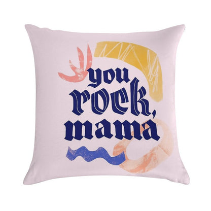 You Rock Mama Lettering Soft Bedroom Essential Throw Pillow