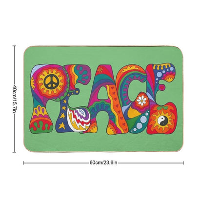 Psychedelic Peace  Non-Slip Bath Mat