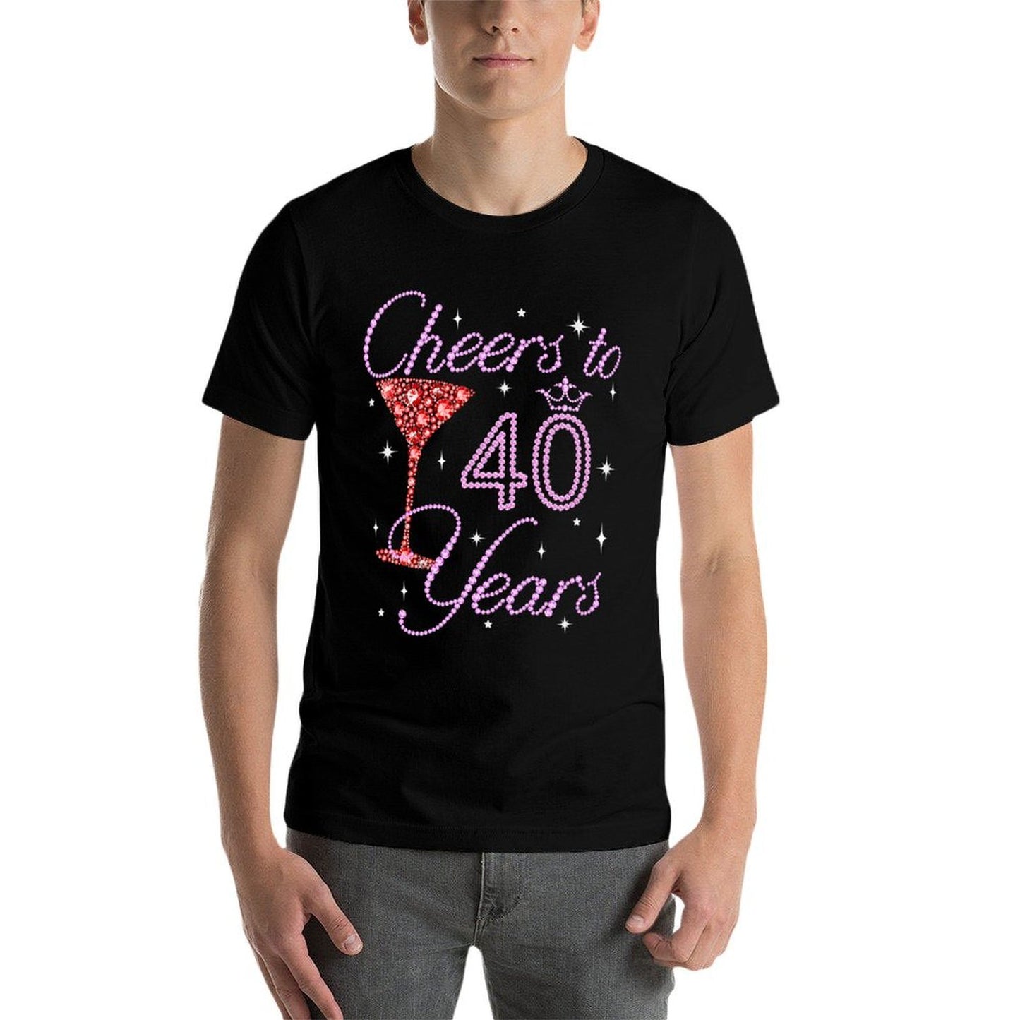 Cheers To 40 Year Old Gifts 40th Birthday Queen Women  Lightweight T-Shirt