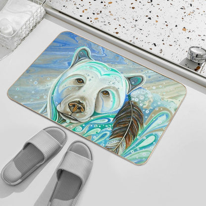 Spirit Bear  Easy Maintenance Bath Mat