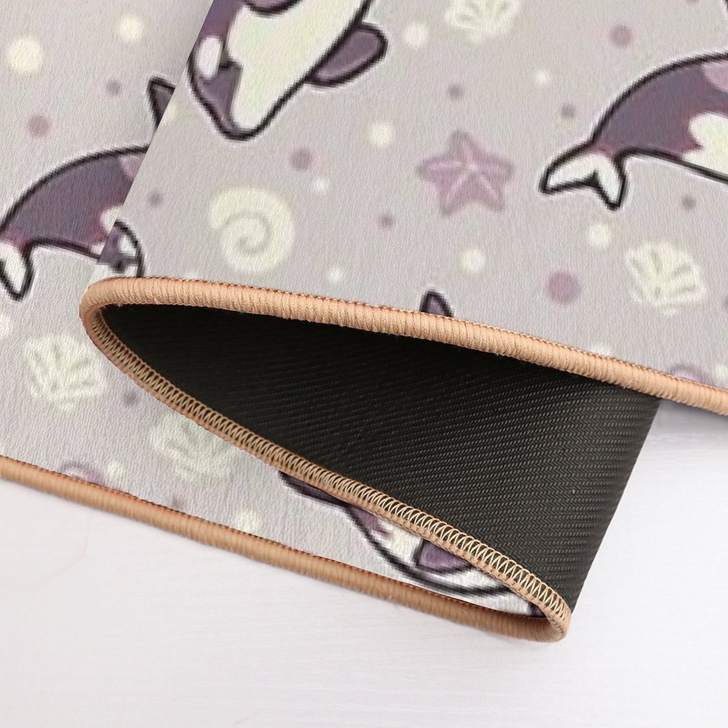 Jelly Bean Orcas  Easy Maintenance Bath Mat