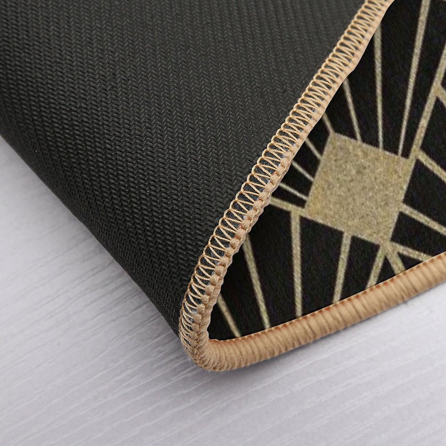 Art Deco Pattern Gold Black  Eco-Friendly Bath Mat