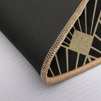 Art Deco Pattern Gold Black  Eco-Friendly Bath Mat