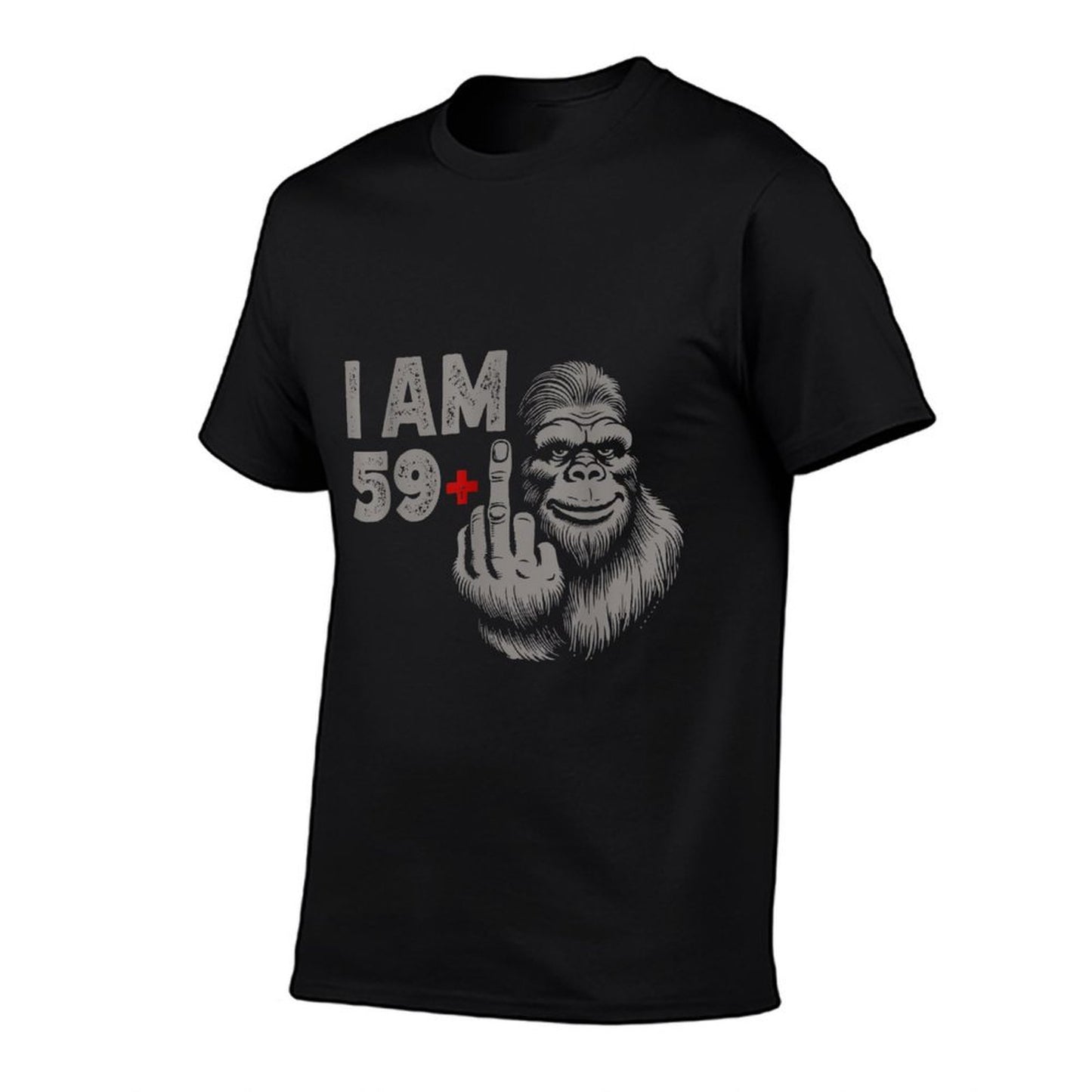 I Am 59 Plus Bigfoot Sasquatch Funny 60th Men's Birthday  Cotton T-Shirt