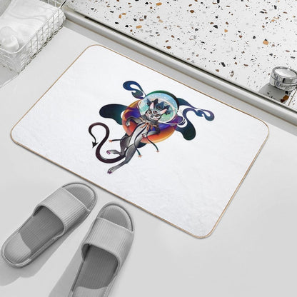 Ray, The King of Cats. Warlock by Day, Regal Magic Feline Cat by Night.  Absorbent Bath Mat