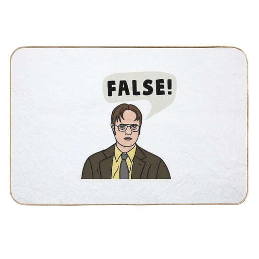 Dwight Schrute The Office False Quote  Rapid-Drying Bath Mat