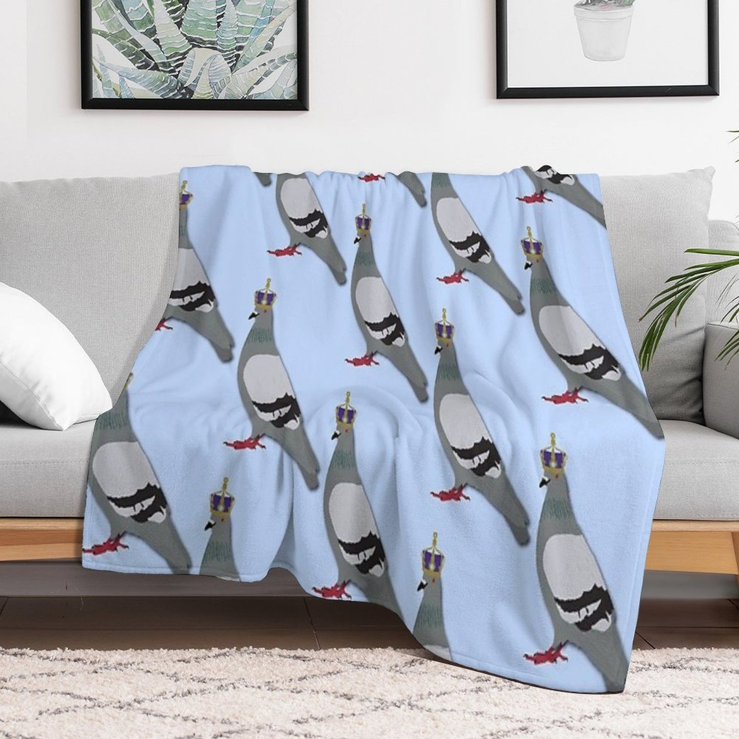 Queen Pigeon Shrink-resistant Throw Blanket