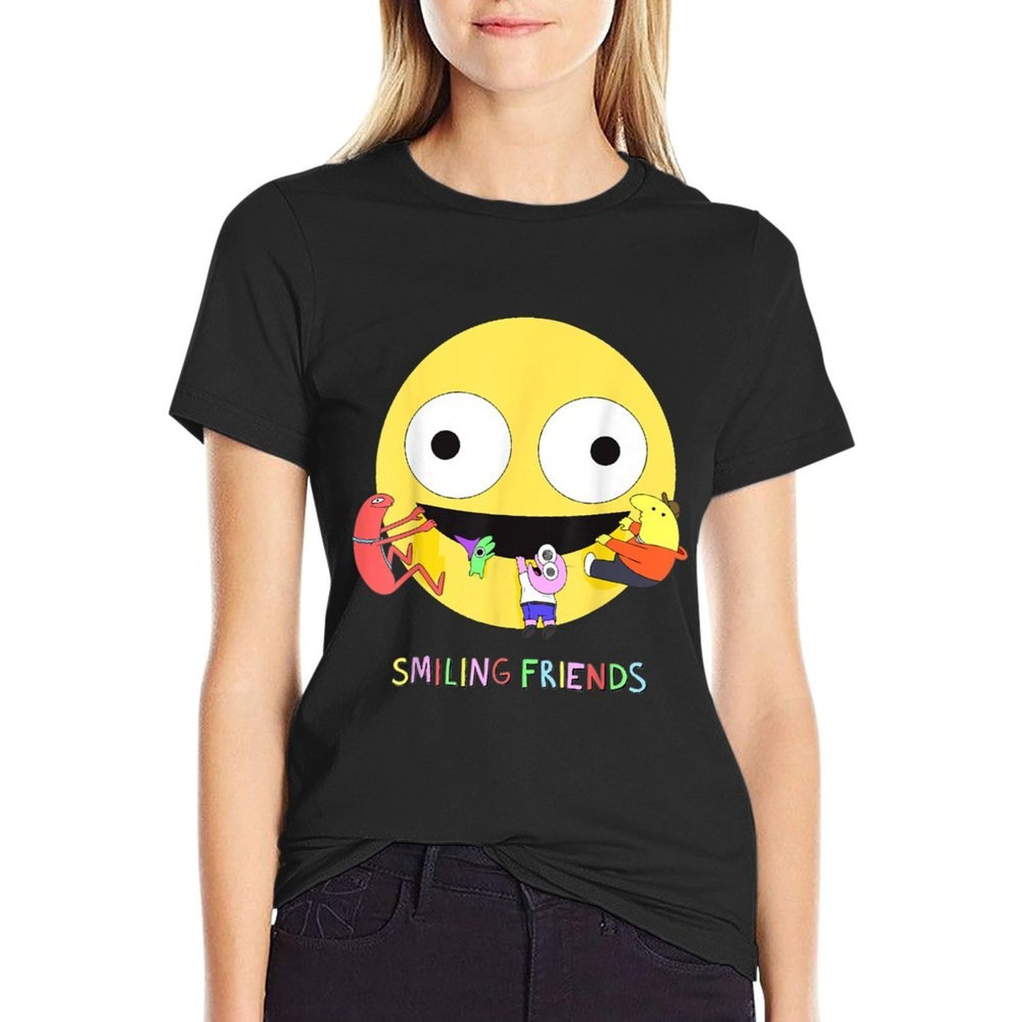 Smiling Friends  Rolled Sleeves T-Shirt