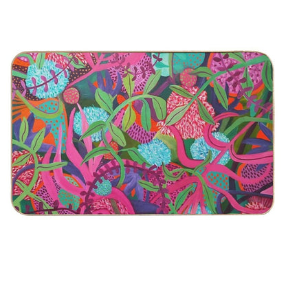 Wild Pink Pattern  Absorbent Bath Mat