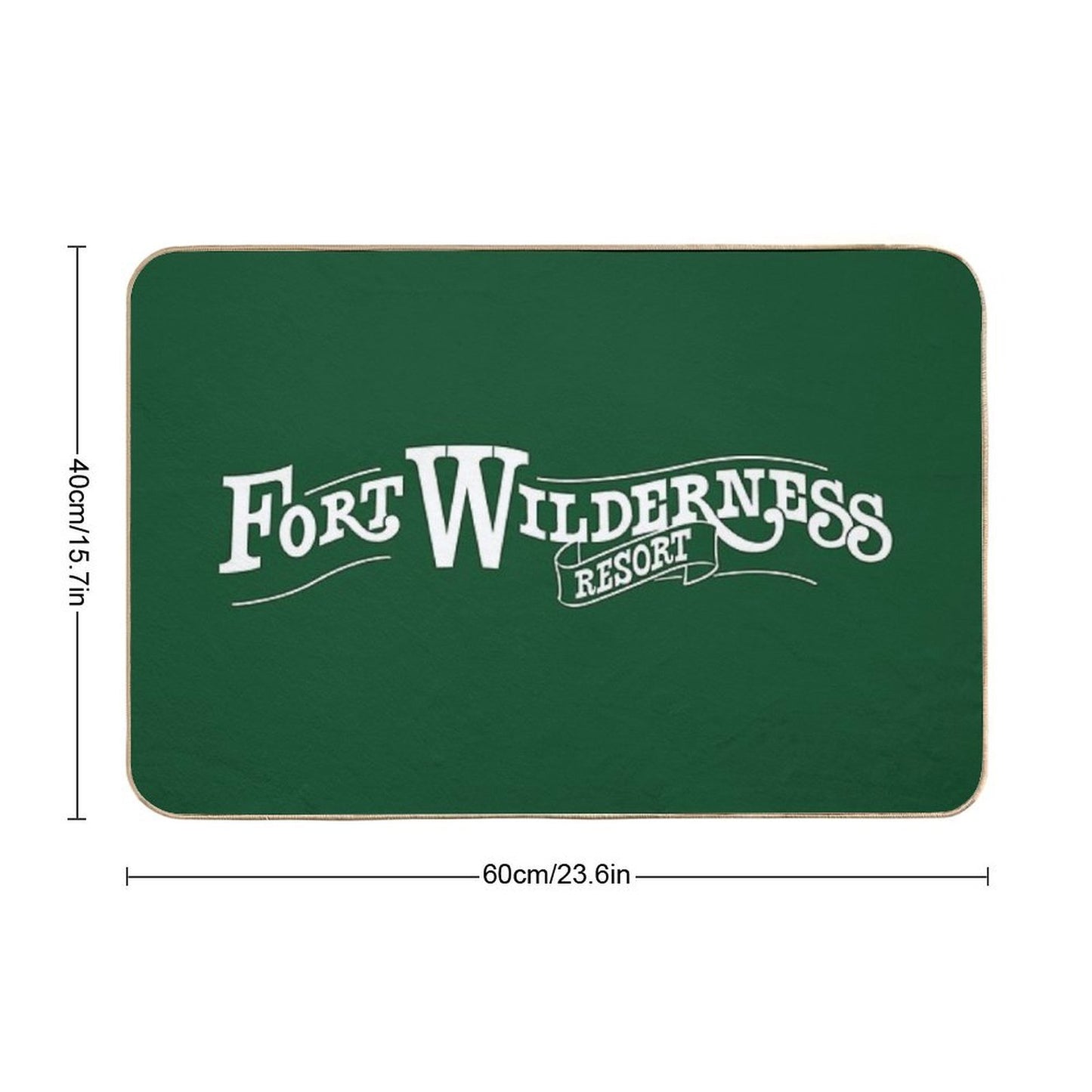 Fort Wilderness Resort Logo  Easy Maintenance Bath Mat