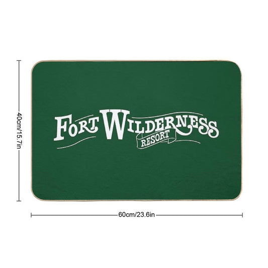 Fort Wilderness Resort Logo  Easy Maintenance Bath Mat