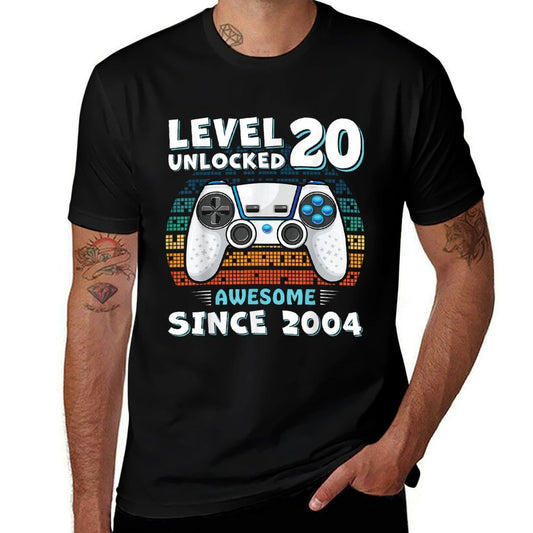 20 Birthday Decoration Men 20yr 20 Year Old 20th Birthday  Relaxed-fit T-Shirt