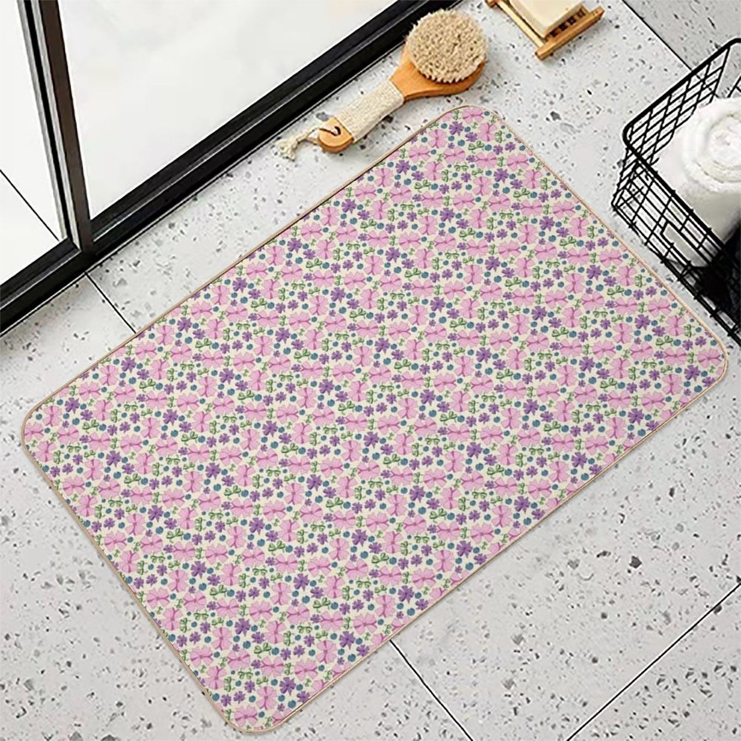 Ribbons & Bows Galore  Toxin-Free Bath Mat