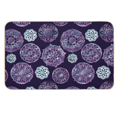 Watercolor Mandala Digital Drawing  Repositionable Bath Mat