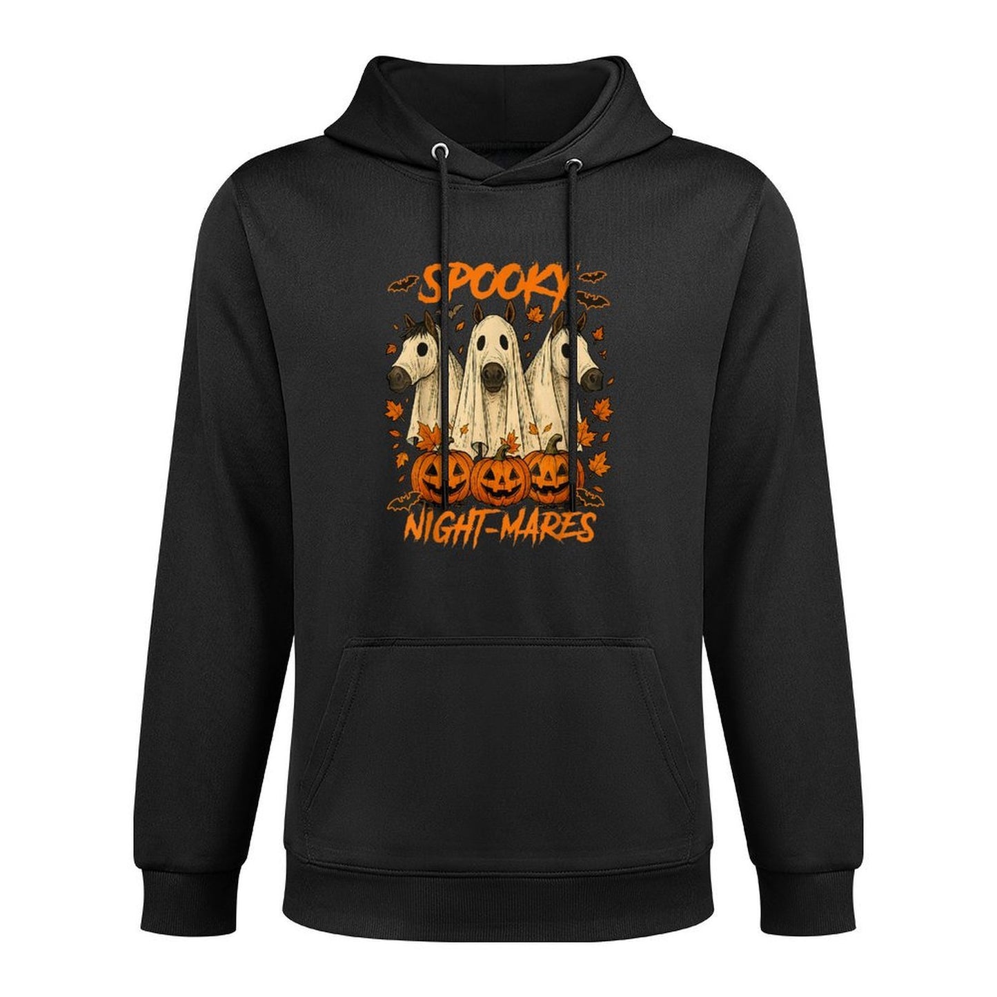 Halloween Vibes Horse Lover Boo Ghost Spooky Night-mares Unisex Design Hoodie