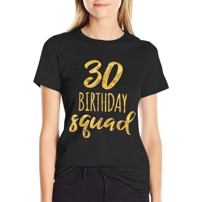 30th Birthday for Group, 30 Birthday Squad  Heathered Texture T-Shirt