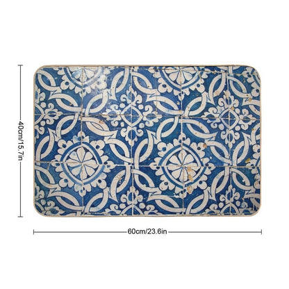 Vintage Portuguese Azulejo  Anti-Trip Bath Mat