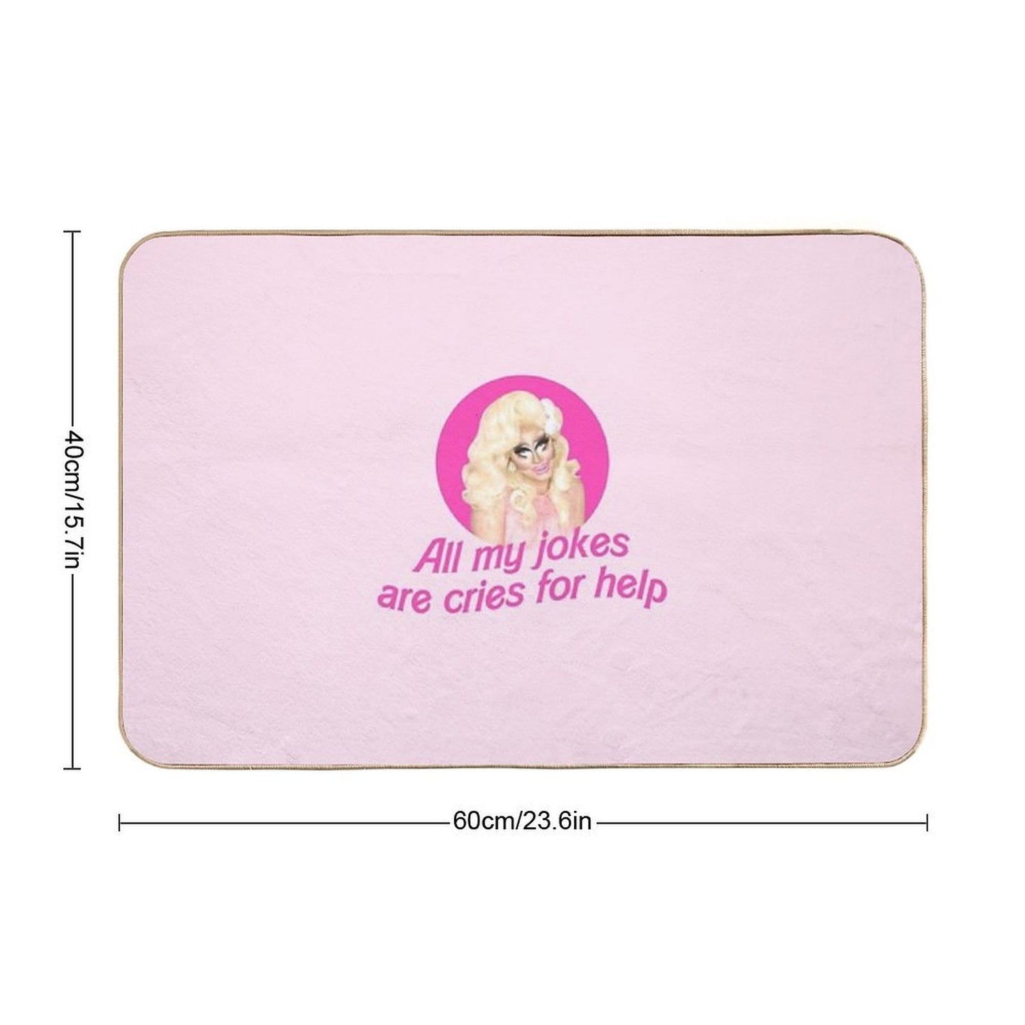 Trixie Jokes - Rupaul's Drag Race  Non-Slip Bath Mat