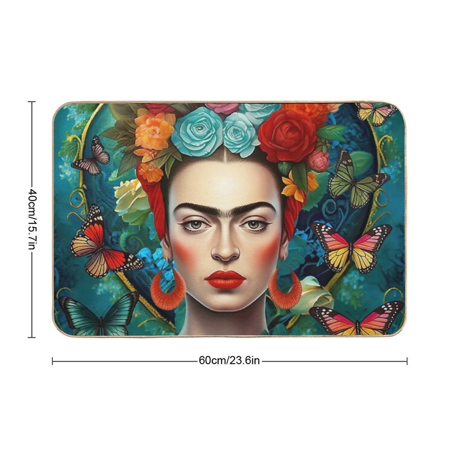 Frida Kahlo 5  Rapid-Drying Bath Mat