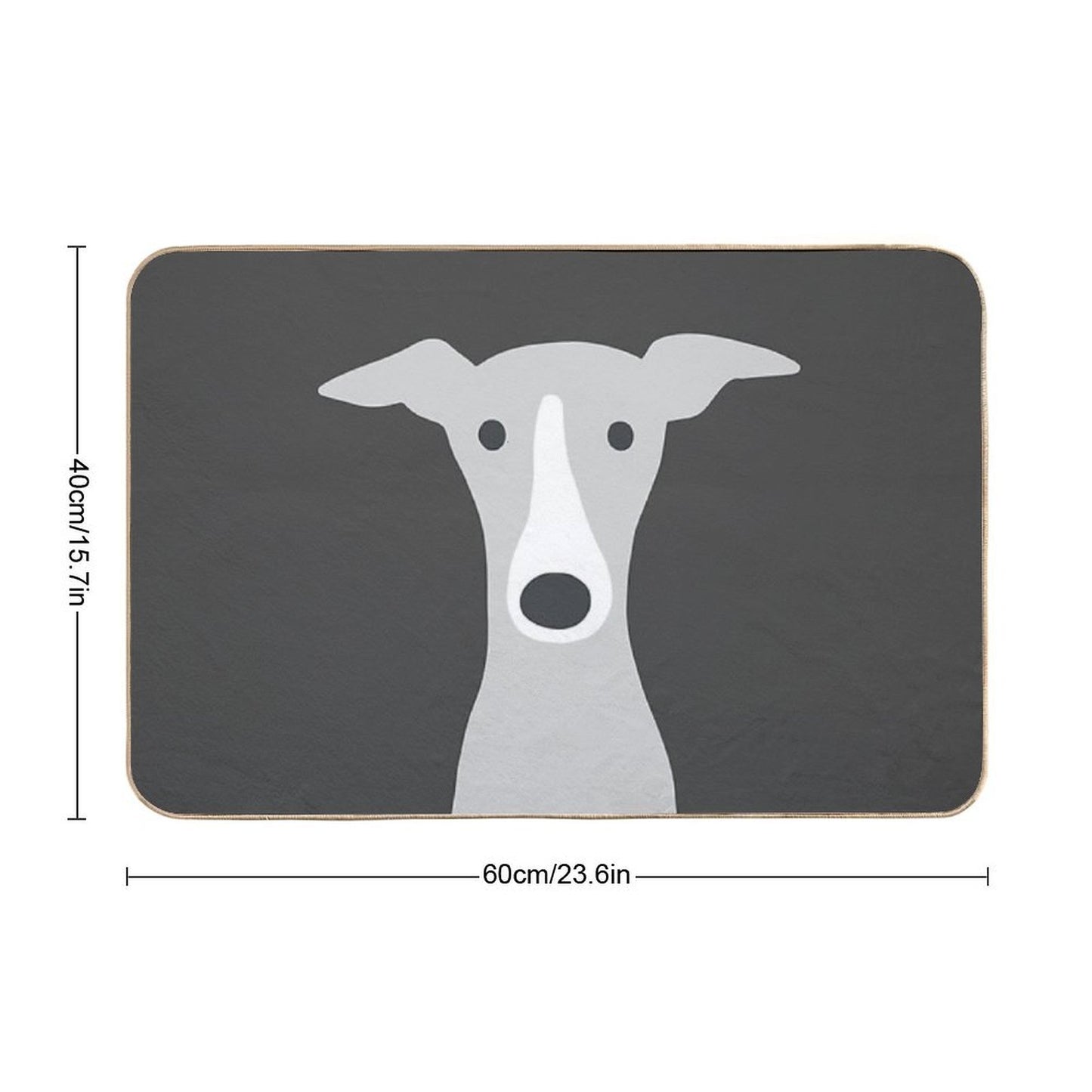 Greyhound  Italian Greyhound  Cute Whippet Dog  Long-Lasting Bath Mat
