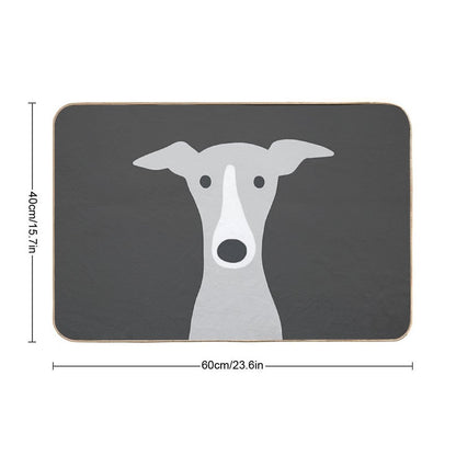 Greyhound  Italian Greyhound  Cute Whippet Dog  Long-Lasting Bath Mat