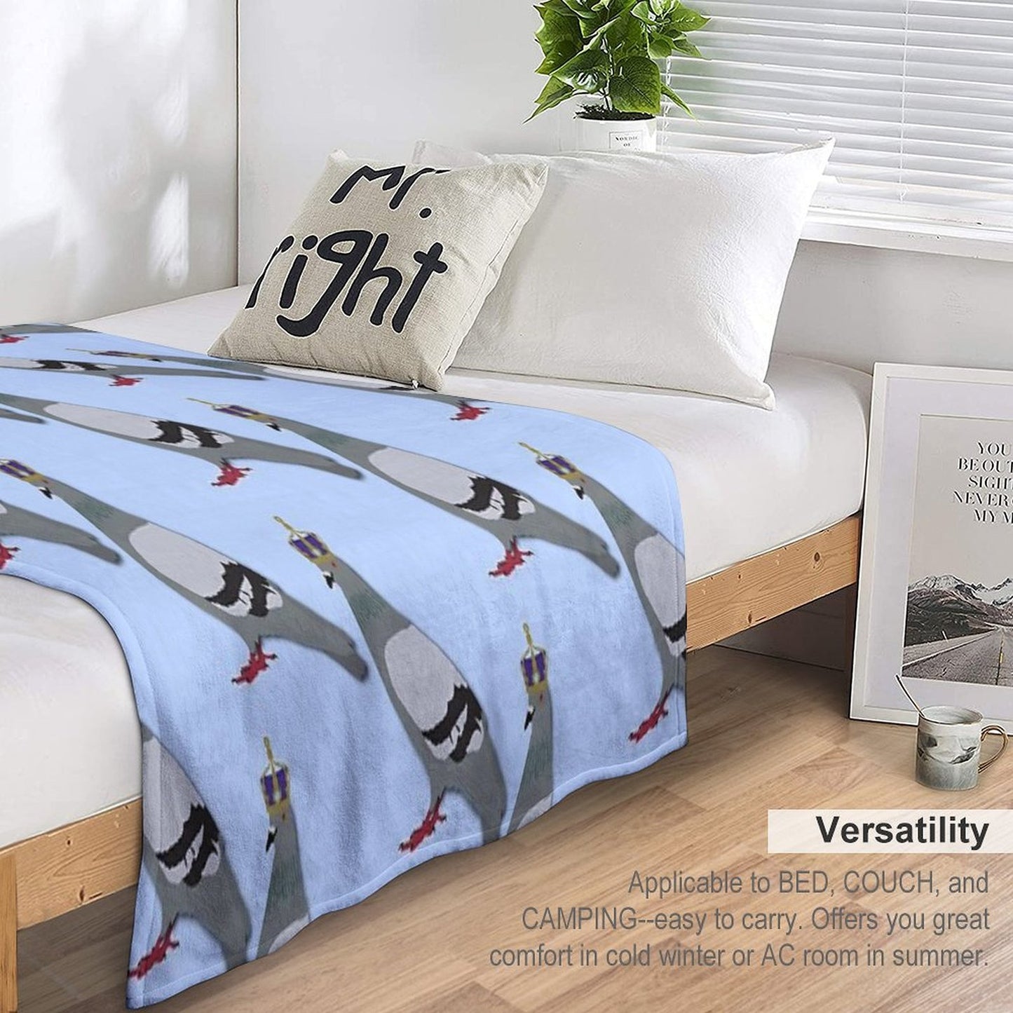 Queen Pigeon Shrink-resistant Throw Blanket