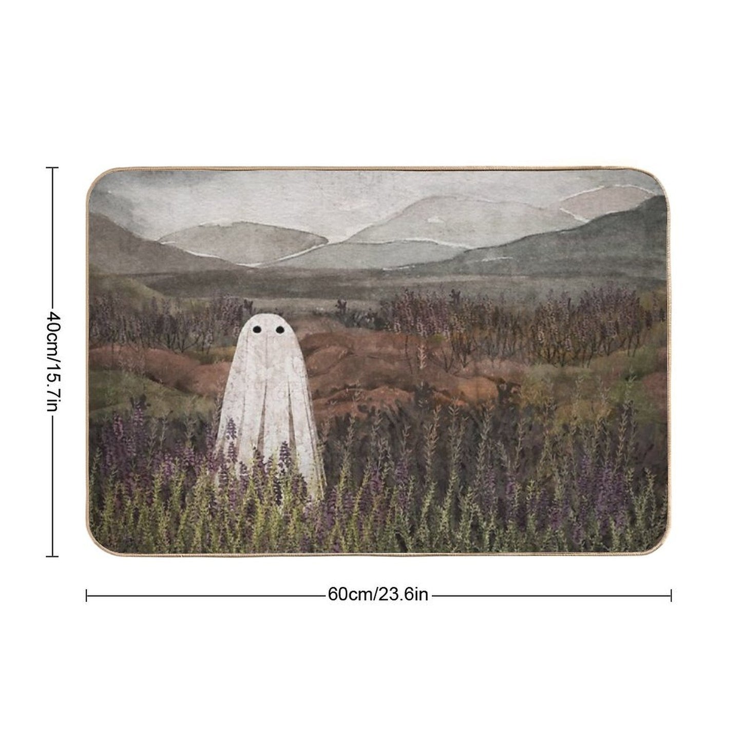 Heather Ghost  Non-Slip Bath Mat