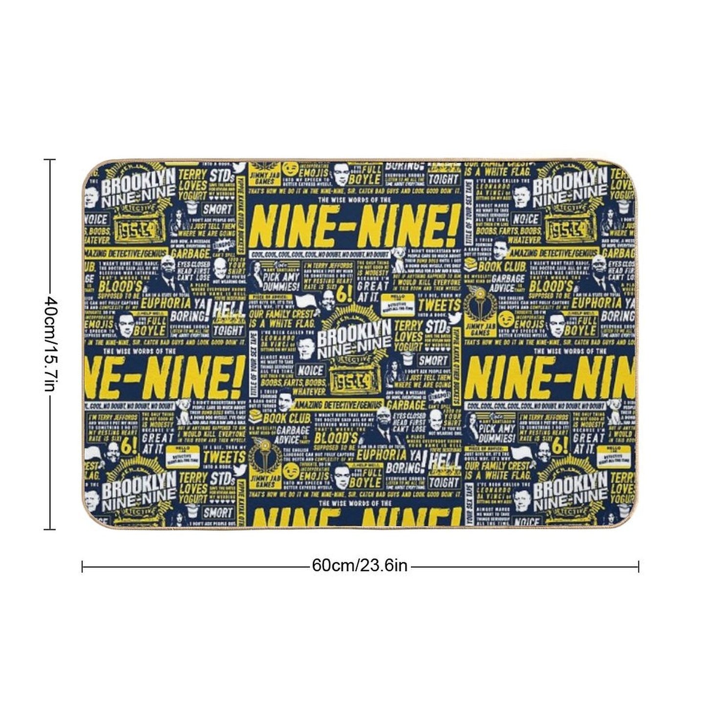 Wise Words of The Nine-Nine  Stain-Proof Bath Mat