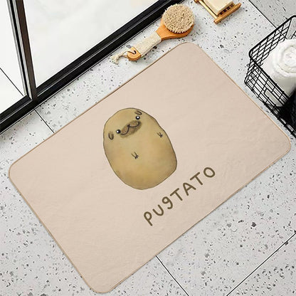 Pugtato  Rapid-Drying Bath Mat