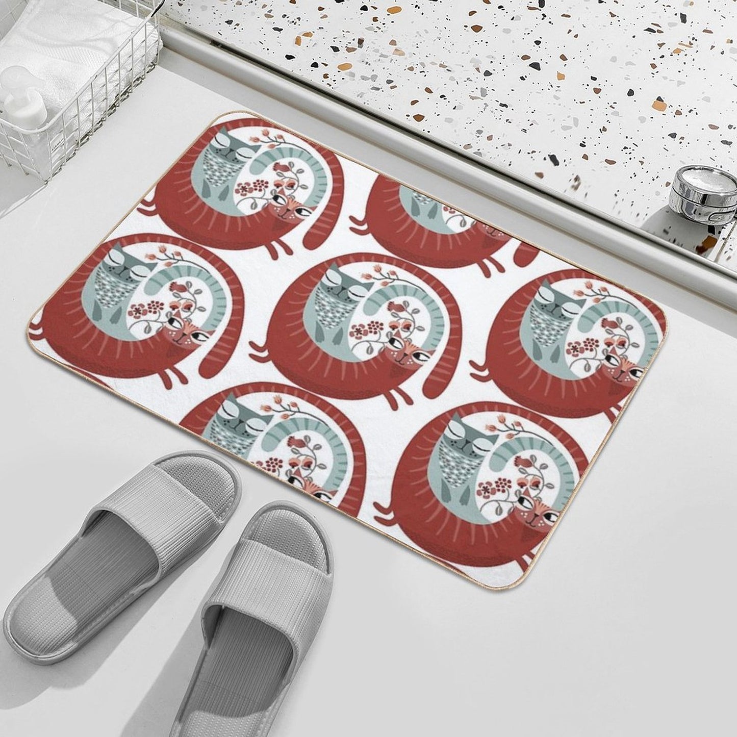Love Cats  Fade-Resistant Bath Mat