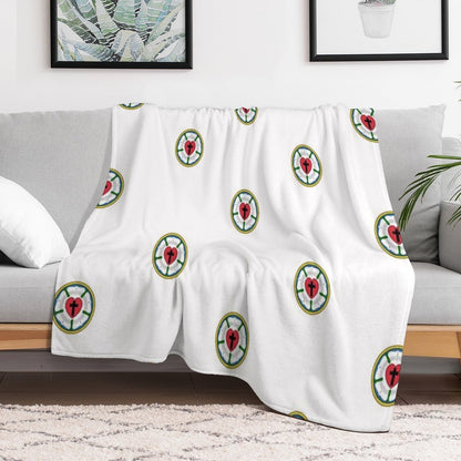 Lutheran Church Rose Heart Cross Logo Gift-ready Throw Blanket