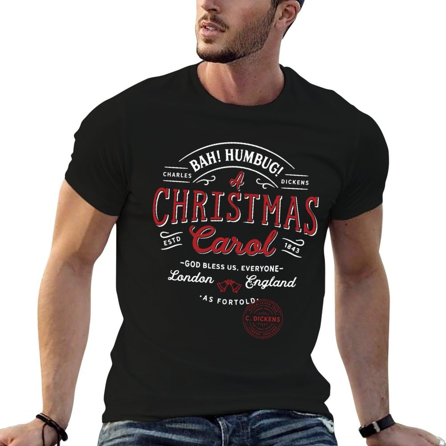 Christmas Carol, Bah! Humbug! Holiday Design, Tradition  Quick-drying T-Shirt