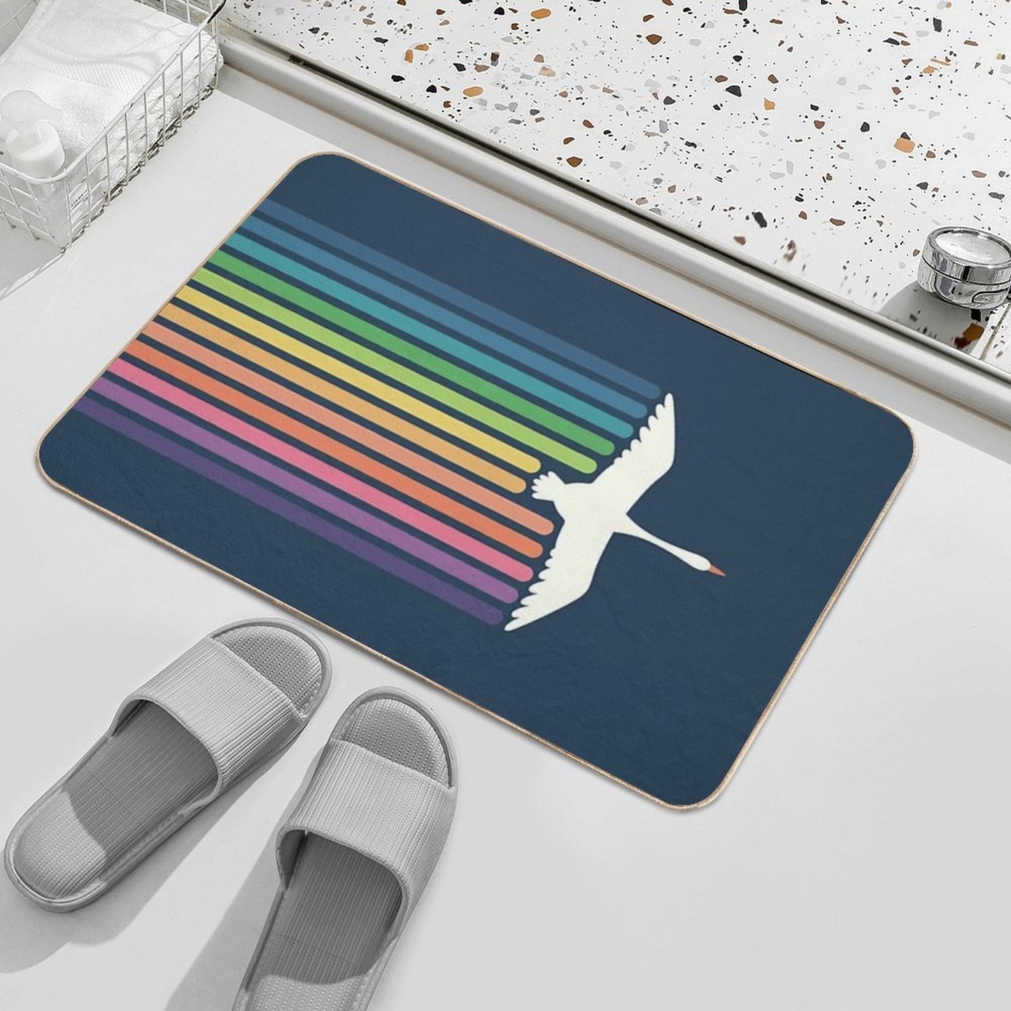 The Sky Is Not The Limit  Dirt-Trapping Bath Mat