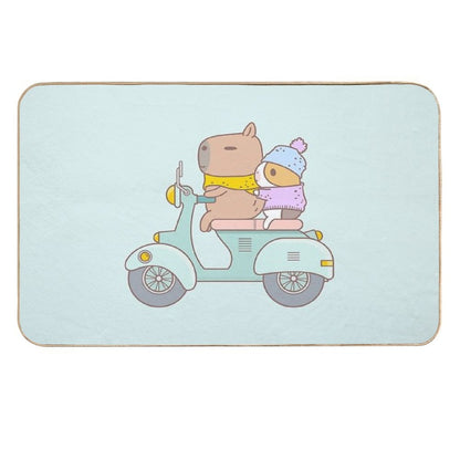 Bubu The Guinea Pig, Scooter  Easy To Clean Bath Mat