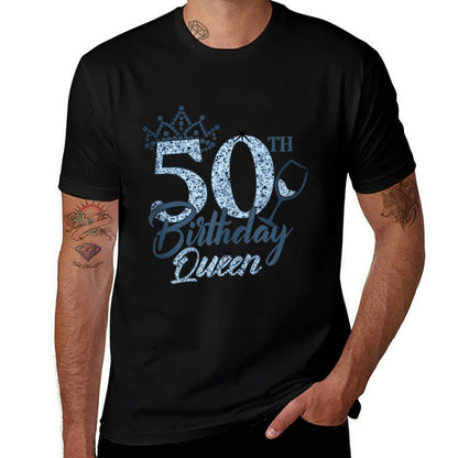 Stepping Into My 50th Birthday Queen Gift for Her Woman Birt  Moisture-wicking T-Shirt
