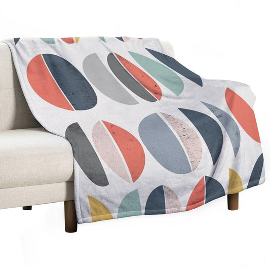 Mid Century Retro Shrink-resistant Throw Blanket