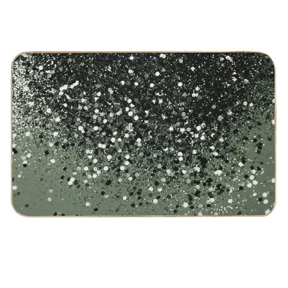Cactus Green Black Glam #1 (Photo of Glitter Only - Not Reflective)  Toxin-Free Bath Mat