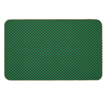 Green And Black Medallions  Stain-Proof Bath Mat