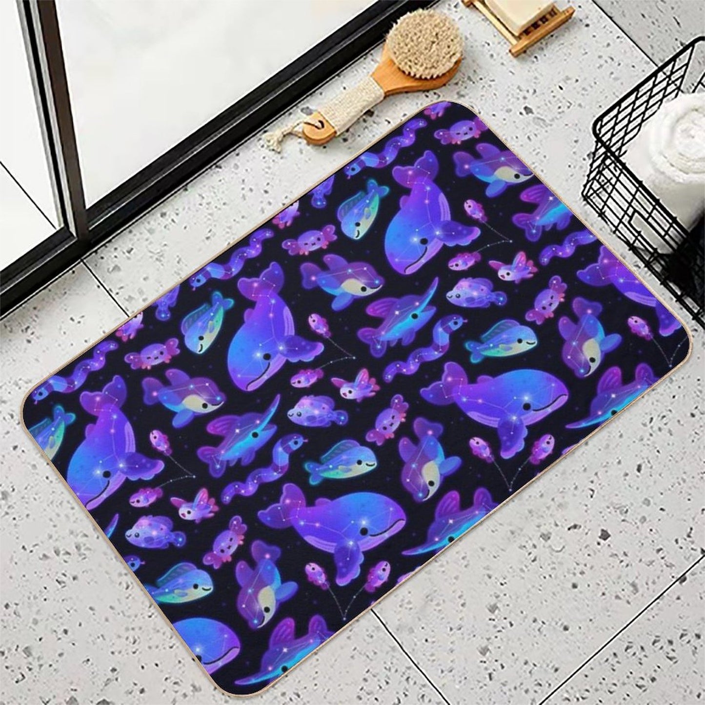 Ocean Constellations  Toxin-Free Bath Mat