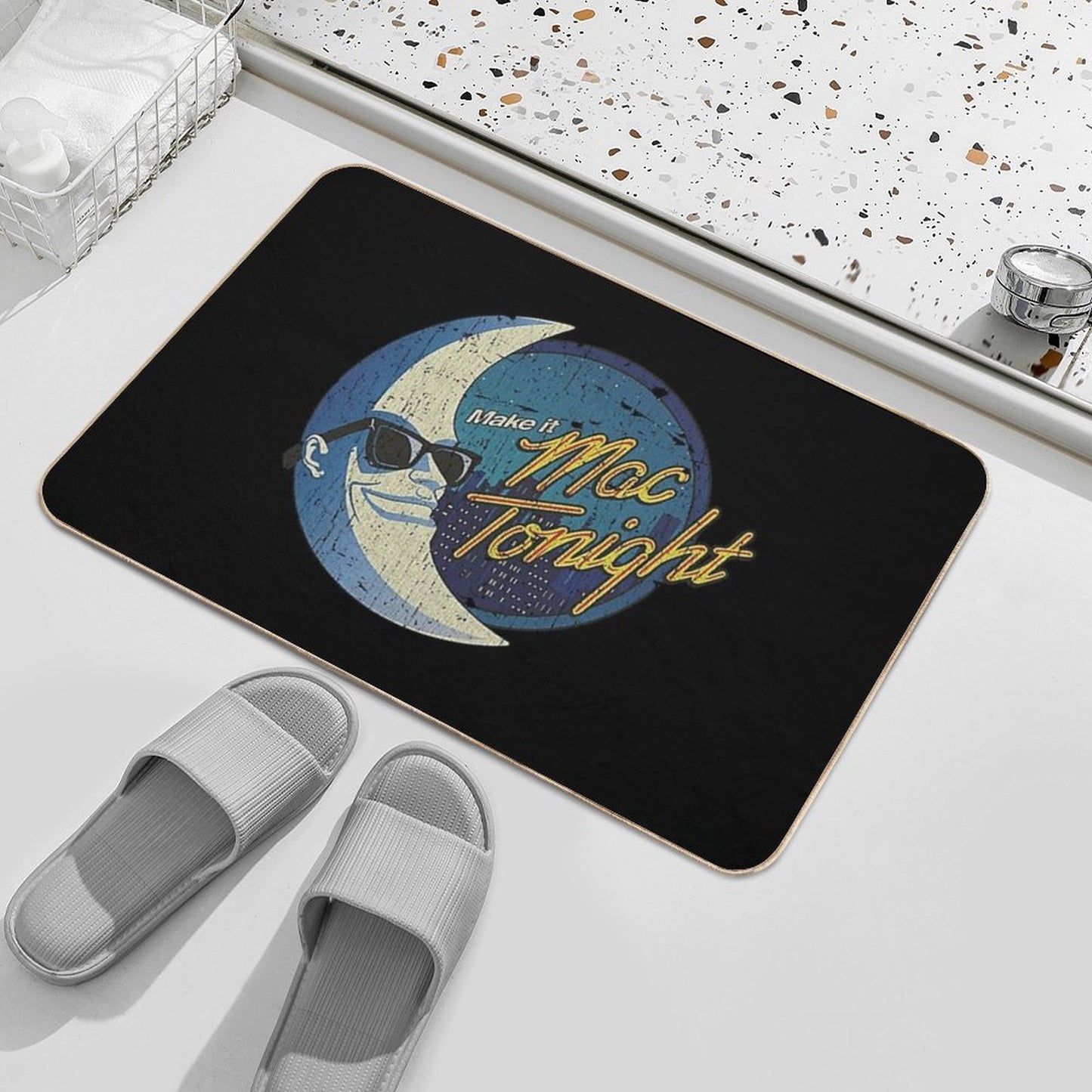 Mac Tonight Moon Man 1986  Non-Slip Bath Mat
