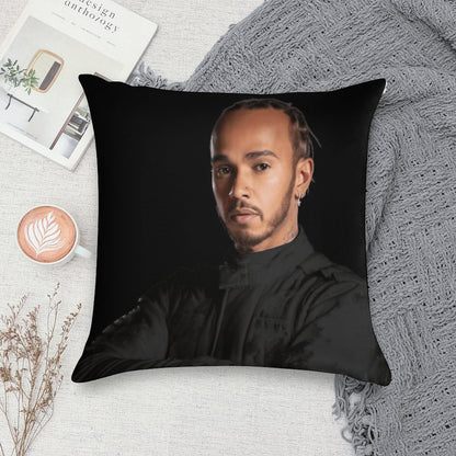 Lewis Hamilton Soft Washable Throw Pillow