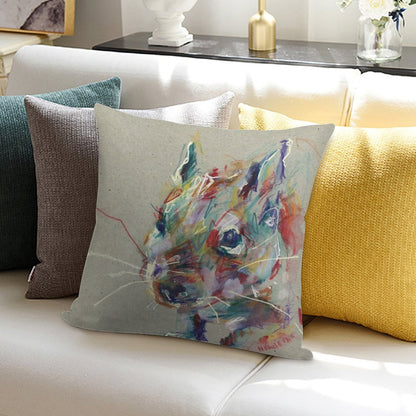 Little Degu Soft Short Plush Fabric Throw Pillow