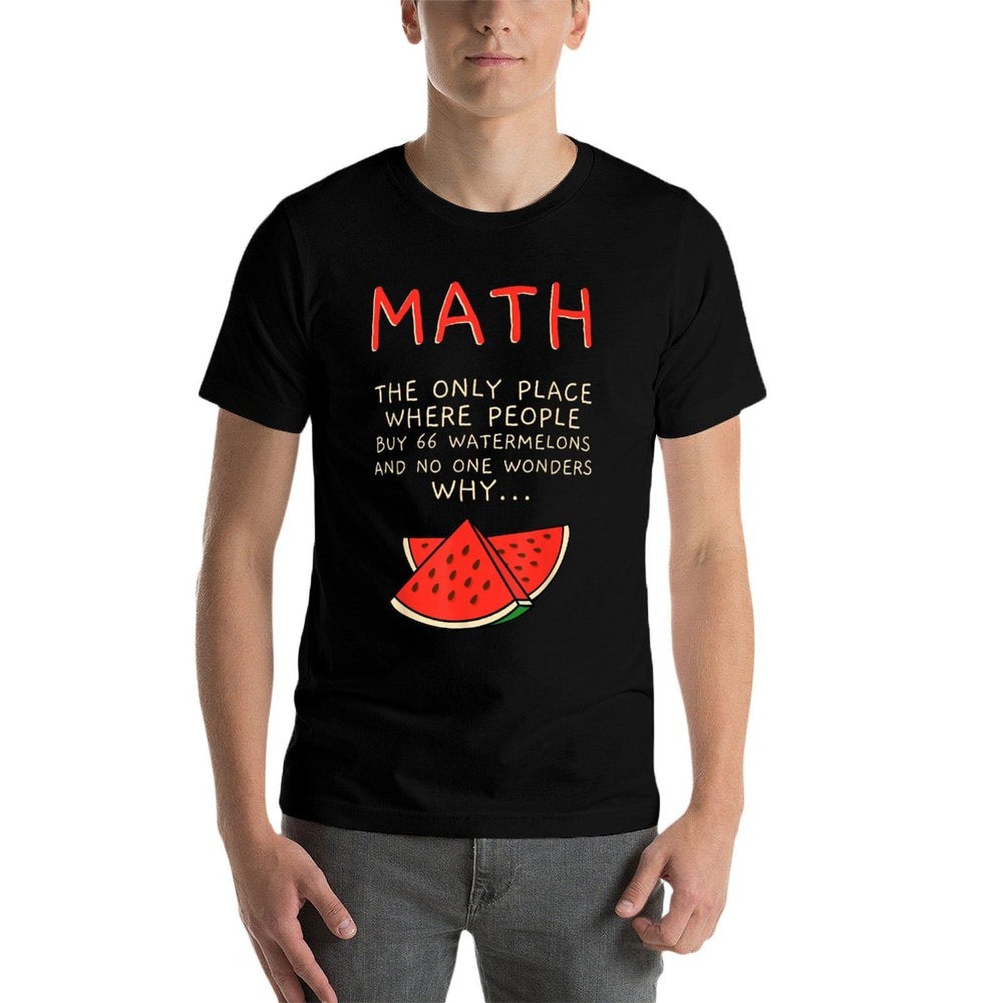 Math And Watermelons Mathematics Calculation Numbers  Soft T-Shirt